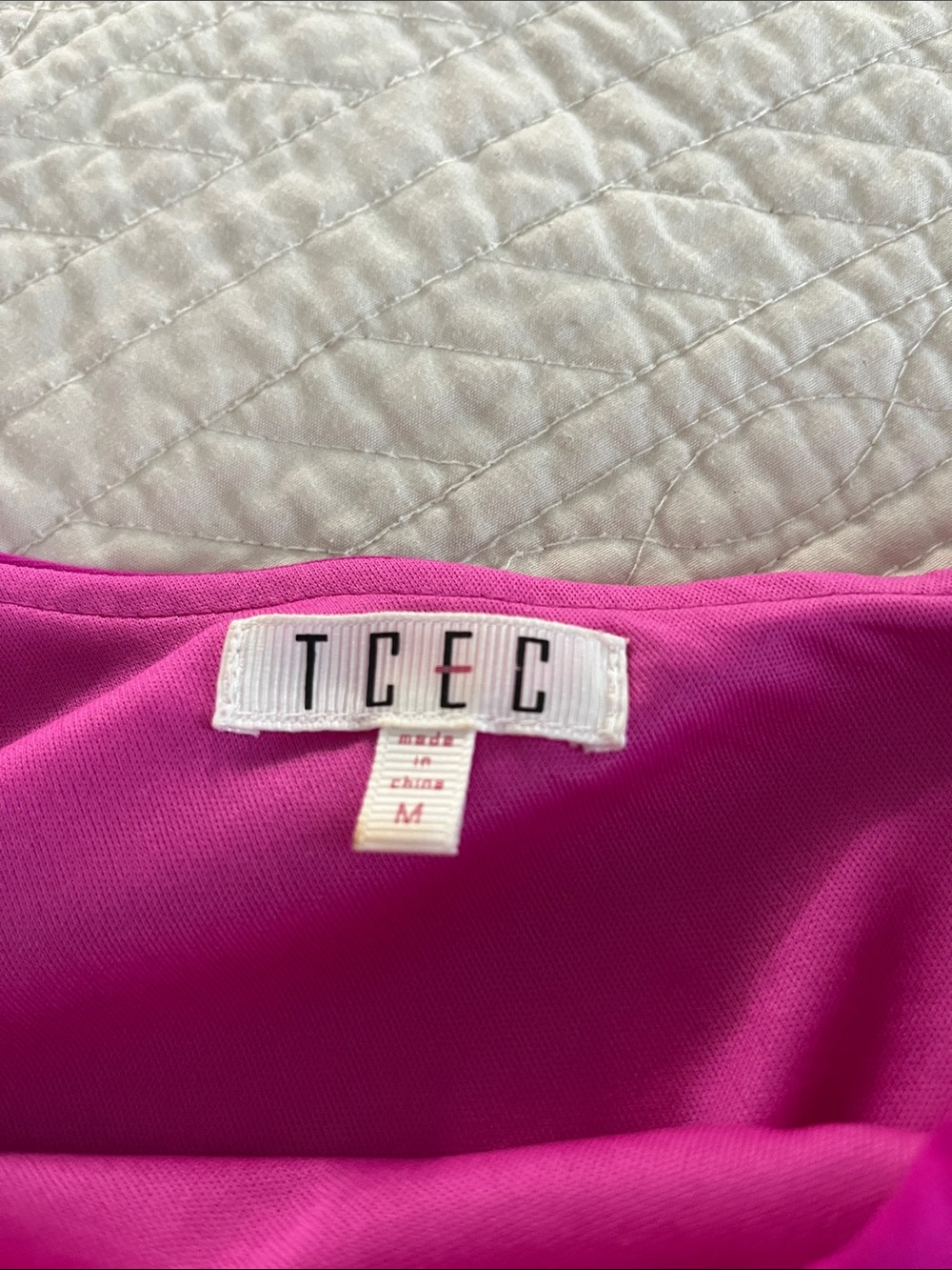 TCEC Pink Asymmetrical Ruffle Hem Cocktail Mini Dress Size Medium Barbiecore - Picture 3 of 6